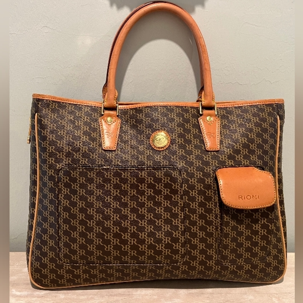 Beautiful Rioni‎ Moda Italia Satchel Signature Teacher's Bag  Like New Co…